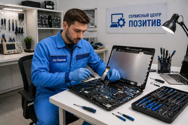 Замена шлейфа матрицы ноутбука в Сходне