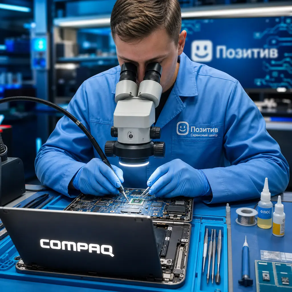 Замена видеокарты ноутбука Compaq в Сходне