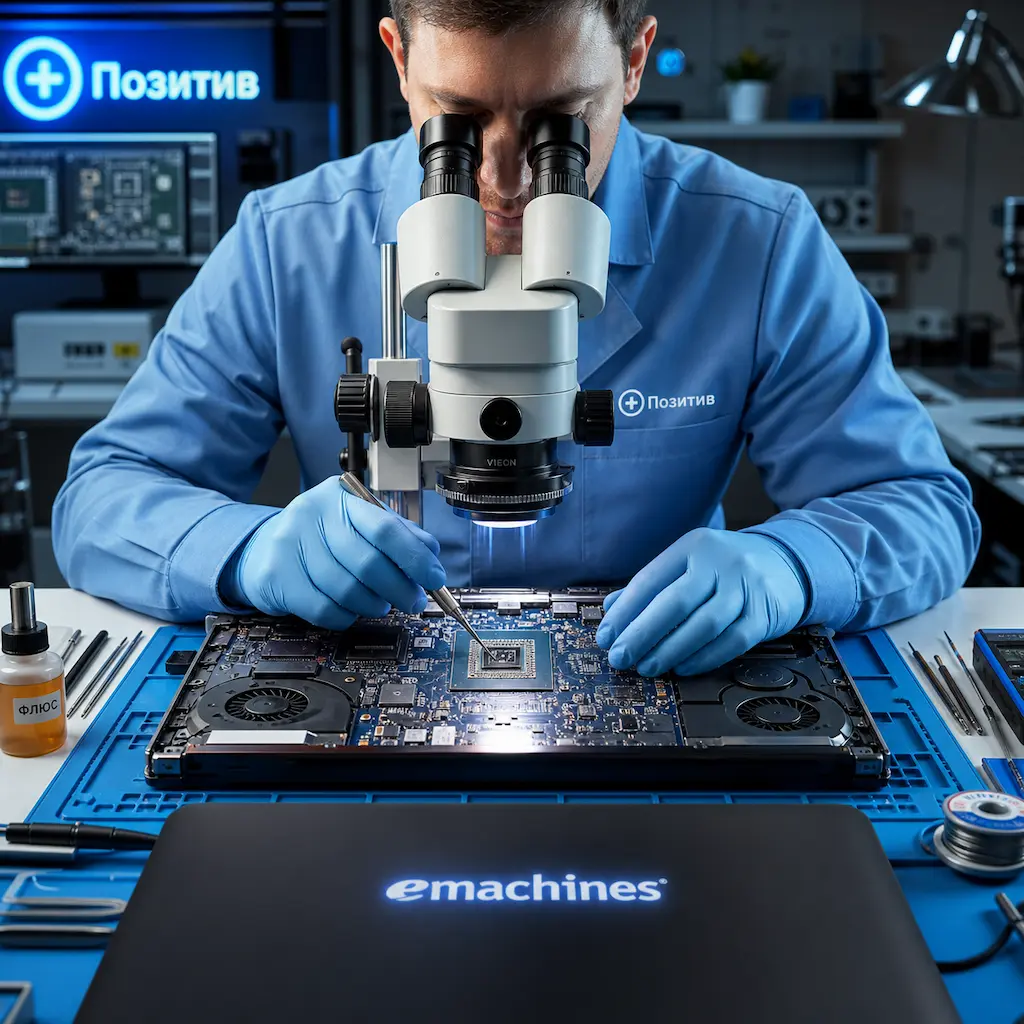 Замена видеокарты ноутбука Emachines в Сходне