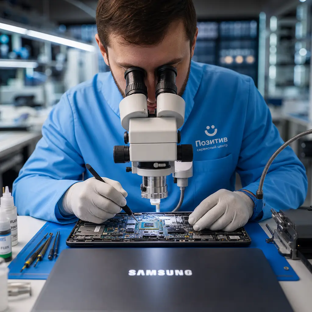 Замена видеокарты ноутбука Samsung в Сходне