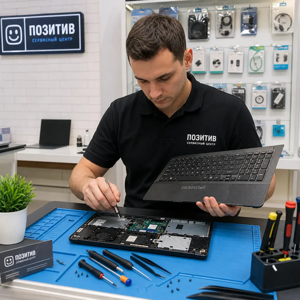 заменить клавиатуру на ноутбуке Packard Bell в Сходне