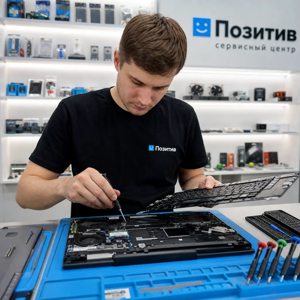 заменить клавиатуру на ноутбуке Samsung в Сходне