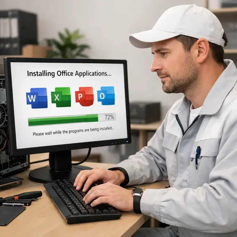 установка офисных программ на компьютер в Сходне