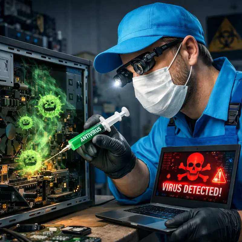 Лечение компьютера от вирусов в Сходне на дому