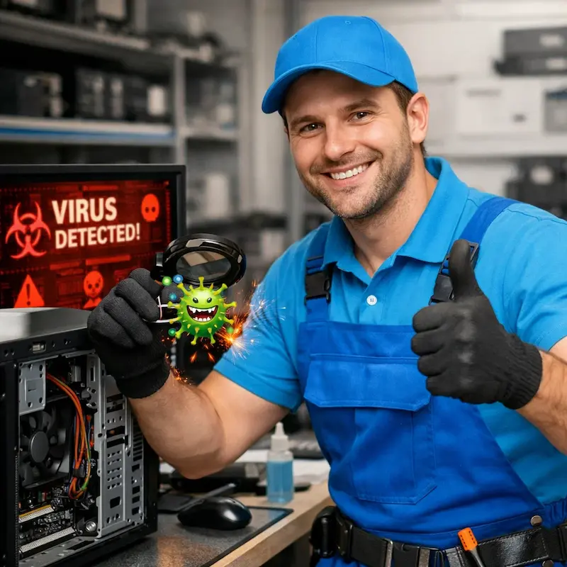 Удаление вирусов с компьютера в Сходне