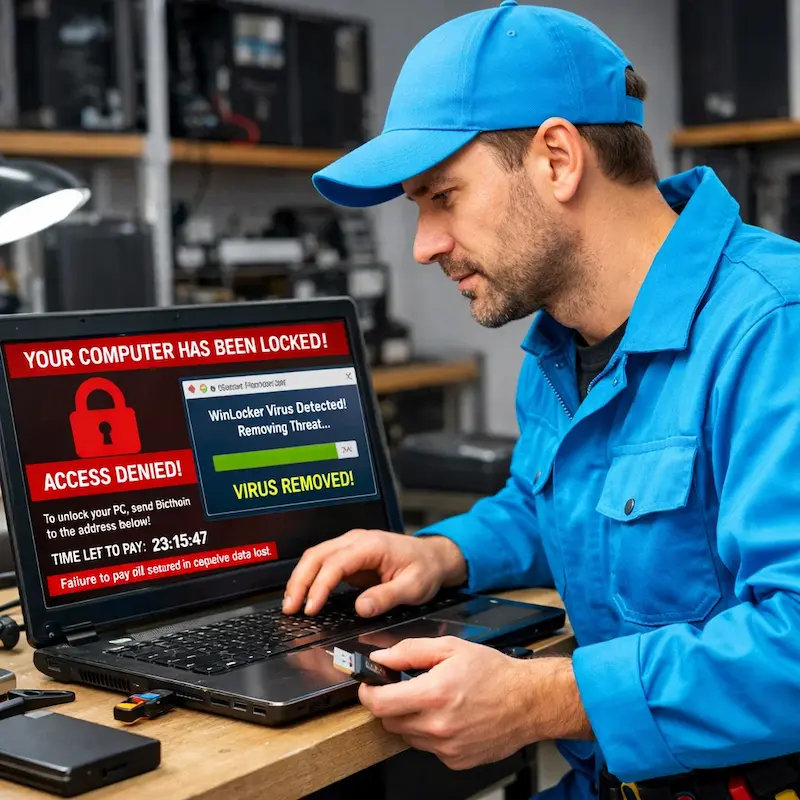 Поможем разблокировать компьютер и ноутбук в Сходне